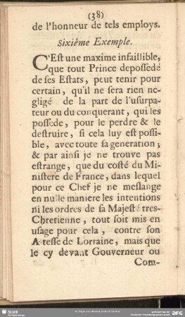 Sixiême Exemple