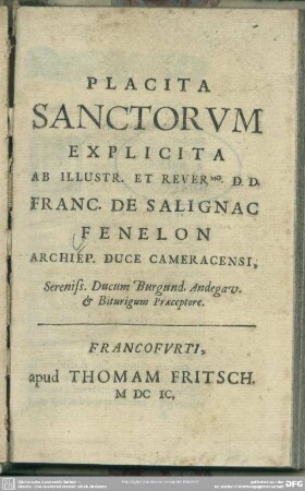 Placita sanctorum explicata