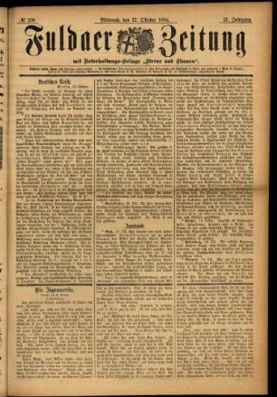 Ausgabe vom Mittwoch, den 17. Oktober 1894.