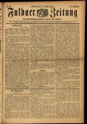 Ausgabe vom Mittwoch, den 17. Oktober 1894.