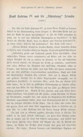 497-517 Papst Hadrian IV. und die "Schenkung" Irlands : Schluß