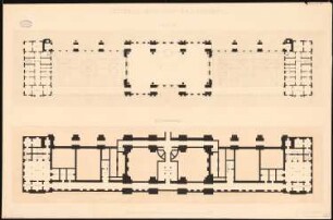 Hauptbahnhof, Frankfurt/Main Empfangsgebäude: Grundriss Souterrain und 1.OG 1:200