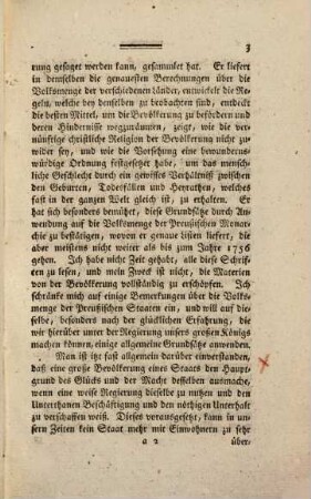 Abhandlung über die Bevölkerung der Staaten überhaupt und besonders des Preußischen : welche am 27. Januar 1785. in der, wegen des Geburtstages des Königs, gehaltenen öffentlichen Versammlung der Akademie der Wissenschaften zu Berlin vorgelesen ist