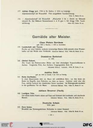 Gemälde alter Meister (Nr. 179-217)