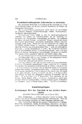 Ausbildungsfragen