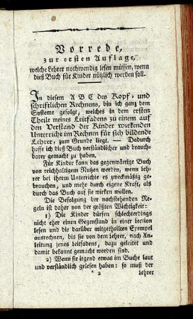 Vorrede, zur ersten Auflage, ... - Vorrede zur zweiten Auflage.