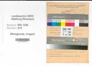 Entnazifizierung Irmgard Freifrau Von Minnigerode , geb. 22.02.1906 (Dolmetscherin)