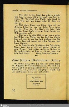 Zwei frühere Wohnstätten Jahns