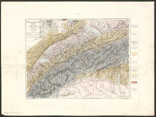 Geognostische Karte Der Alpen In Savoyen Und Der Schweiz : in einem Theile von Deutschland, Frankreich, Piemont und der Lombardei