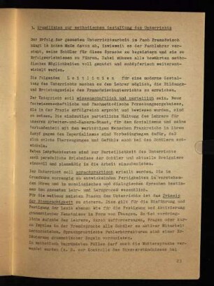 3. Grundlinien zur methodischen Gestaltung des Unterrichts