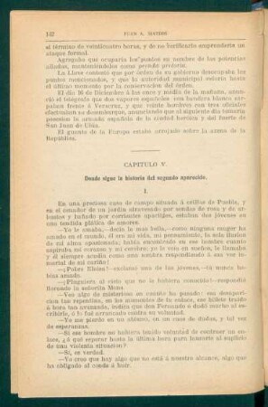 Capítulo V. - Donde sigue la historia del segundo aparecido.