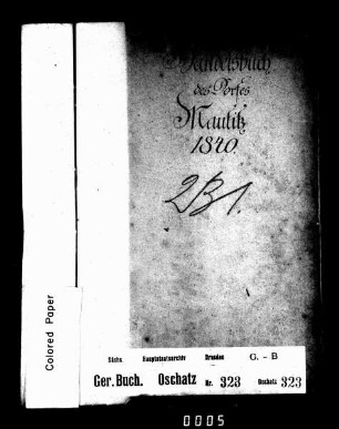 Gerichtshandelsbuch von Mautitz