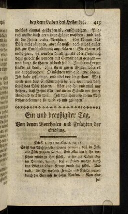413-434, XXXI. Von denen Vortheilen und Fruechten ...