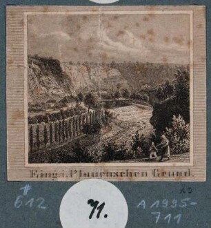 Der Plauensche Grund mit dem Forsthaus (Hegereiterhaus), der Hegereiterbrücke, der Buschmühle und der Villa Grassi nach Süden