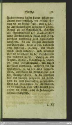 § XI. Ordinatio Politica de anno 1581