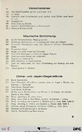 Maurische Einrichtung (Nr. 202-212)