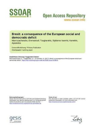 Brexit: a consequence of the European social and democratic deficit
