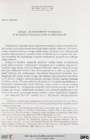 Tom 32: Obraz "Nawiedzenie" Plerscha w kościele parafialnym w Sernikach