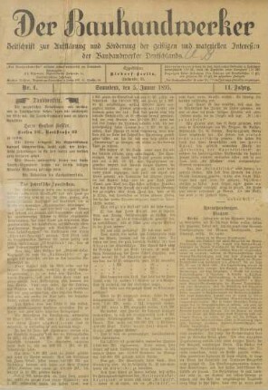 5. Januar 1895, Nr. 1