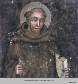 Thronende Madonna mit Kind, dem Heiligen Franziskus, der Heiligen Ursula und einem Stifter