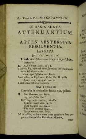 Classis sexta Attenuantium.
