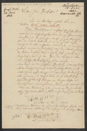Brief an Friedrich Wilhelm Jähns : 18.06.1882