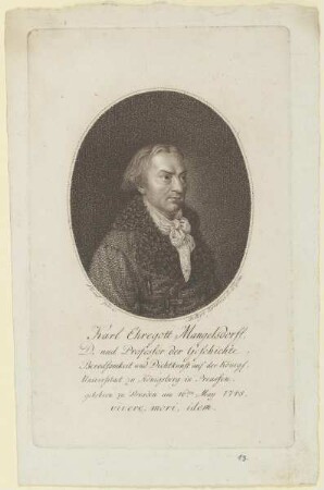 Bildnis des Karl Ehregott Mangelsdorff