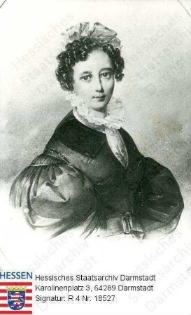 Wedekind, Wilhelmine Margaretha Freifrau v. geb. Schubert (1800-1863) / Porträt, Brustbild in Medaillon