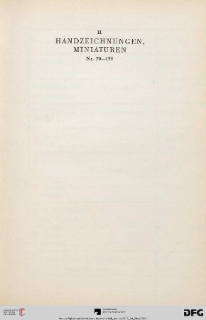 II. Handzeichnungen, Miniaturen (Nr. 79-135)