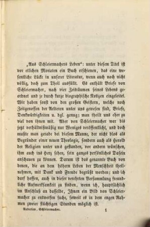 Schleiermacher : ein Charakterbild