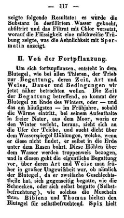 II. Von der Fortpflanzung.