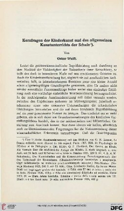 26: Kernfragen der Kinderkunst und des allgemeinen Kunstunterrichts der Schule