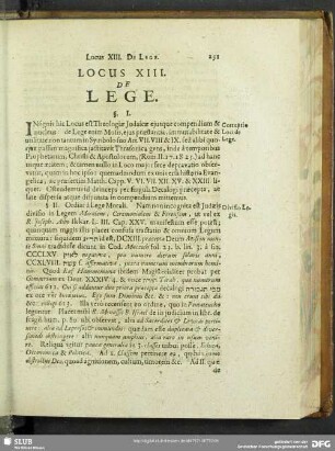 Locus XIII. De Lege