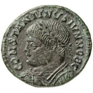 Münze, Follis, Aes 3, 327 n. Chr.
