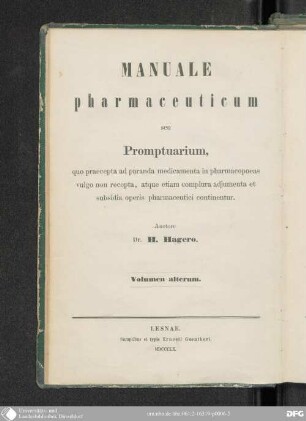 2: Adjumenta varia chemica et pharmaceutica atque subsidia ad parandas aquas minarales