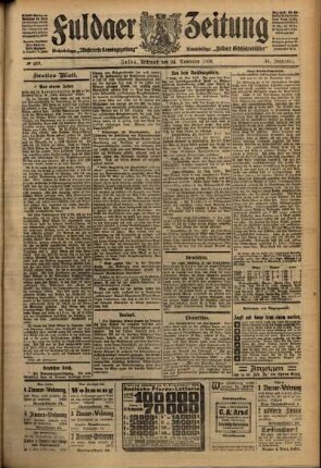Zweite Ausgabe vom Mittwoch, den 24. November 1909.