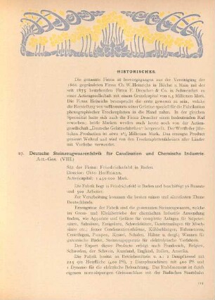 27. Deutsche Steinzeugwaarenfabrik für Canalisation und Chemische Indstrie. Act.-Ges. (VIII.)