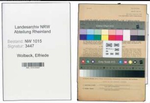 Entnazifizierung Elfriede Wolbeck , geb. 06.02.1907 ()