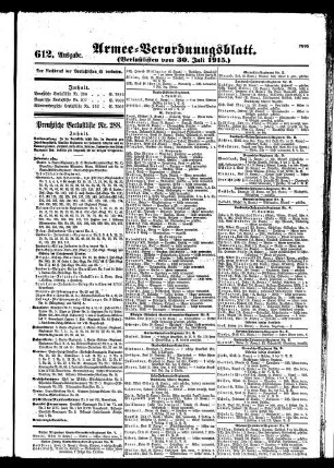 612. Ausgabe. Freitag, 30. Juli 1915