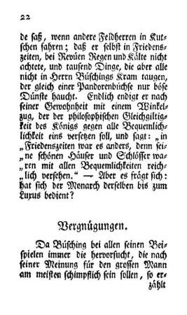 Vergnügungen.
