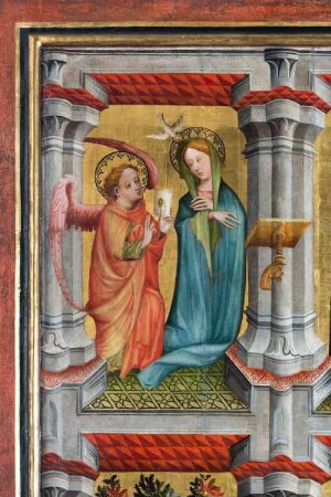 Jakobusaltar — Szenen aus der Legende um Jesus Christus — Verkündigung an Maria
