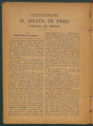 El spleen de París : Poemas en prosa