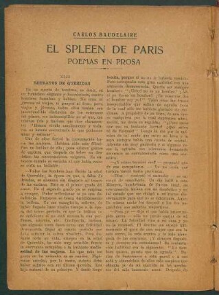 El spleen de París : Poemas en prosa