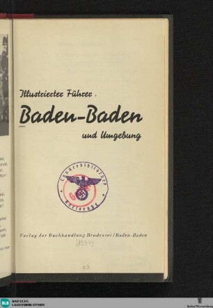 Illustrierter Führer Baden-Baden und Umgebung