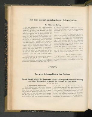 Aus den Schutzgebieten der Südsee.
