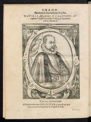 Imago Clarissimi & Consultissimi Viri, Dn. Davidis Magiri ...