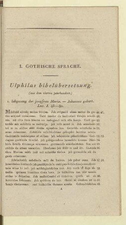 I. GOTHISCHE SPRACHE