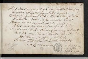 Stammbuch Johann Friedrich Seyffer - Cod.hist.oct.87a