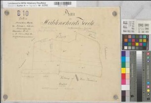 Dortmund - Castrop - Rauxel, Teilung der Gemeinheiten Brüninghausen, Oestrich, Dingen und Deininghausen, Bl.8 Brouillonkarte Mühlenscheids Voede