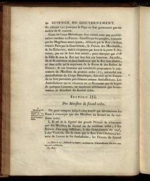 Section III. Des Ministres du second ordre